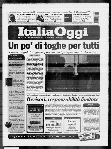 Italia oggi : quotidiano di economia finanza e politica